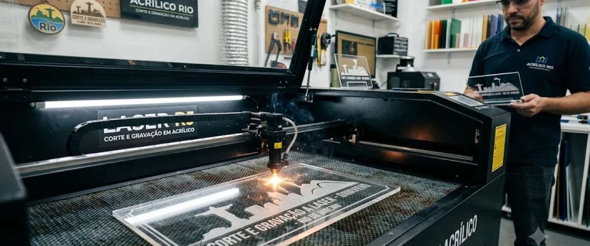 Corte e Gravação a Laser em Acrílico